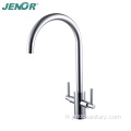 NOUVEAU DESIGNER COMMERCIAL BRASS 2 Handle Kitchen Faucet